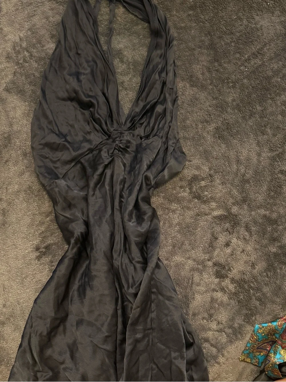 Victoria's Secret Black Sheer Halter Chemise